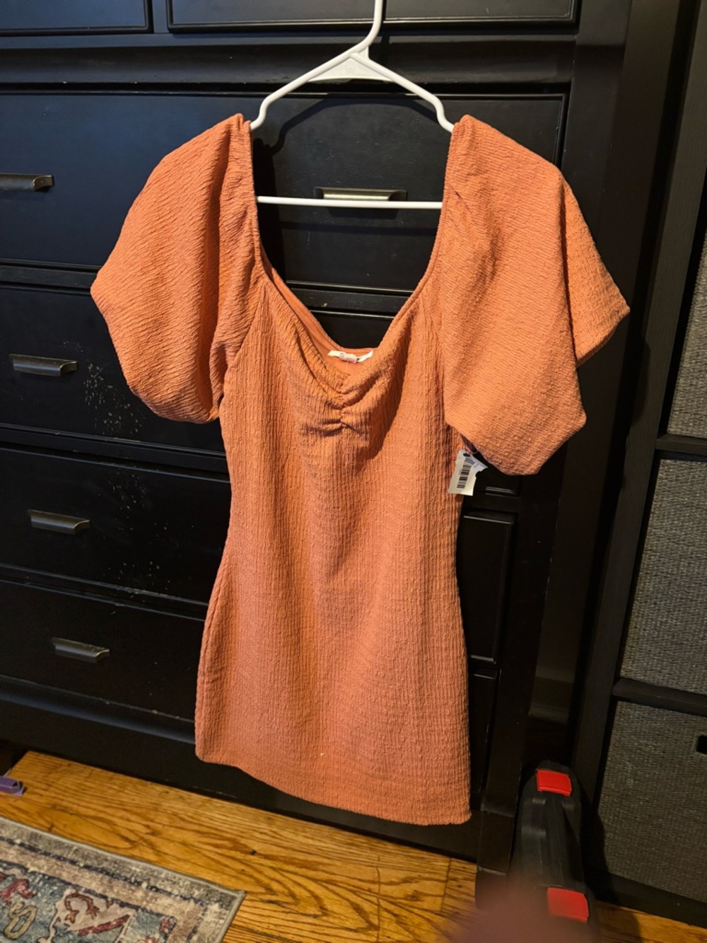 O'Neill Peach Ribbed Square-Neck Mini Dress - Picture 3 of 4
